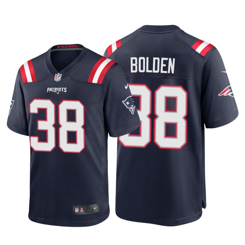 Men New England Patriots 38 Brandon Bolden Nike Navy Game NFL Jersey